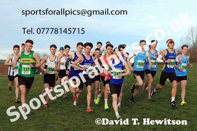 Mens under-20s 2024 NECAA Cross Country Champs., Temple Park, South Shields. Photo: David T. Hewitson/Sports for All Pics